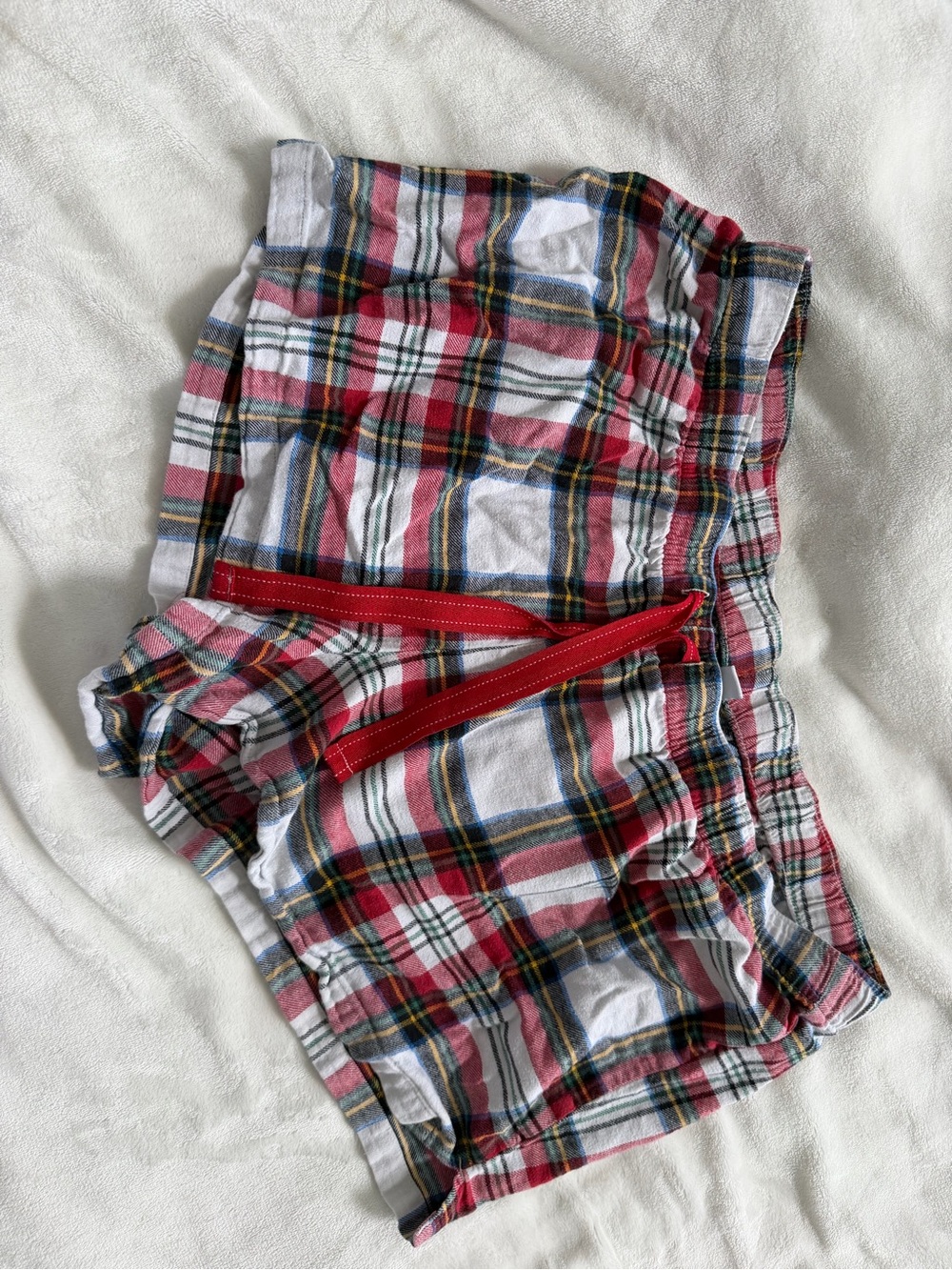Old Navy Red Plaid Athletic Lounge Shorts